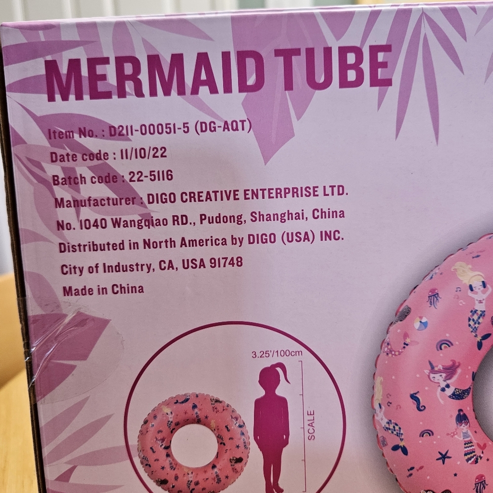 NEW Tommy Bahama kids inflatable tube mermaid - Picture 3 of 5